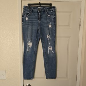 Old Navy Distressed Blue Skinny Jeans